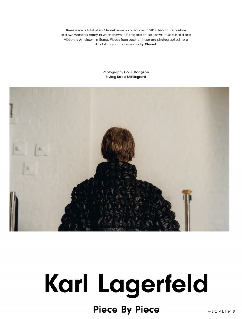 Stella Tennant featured in Karl Lagerfeld Piece by Piece, February 2016
