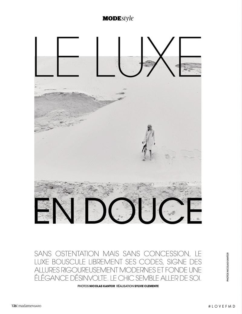 Cheyenne Keuben featured in Le luxe en douce, May 2015