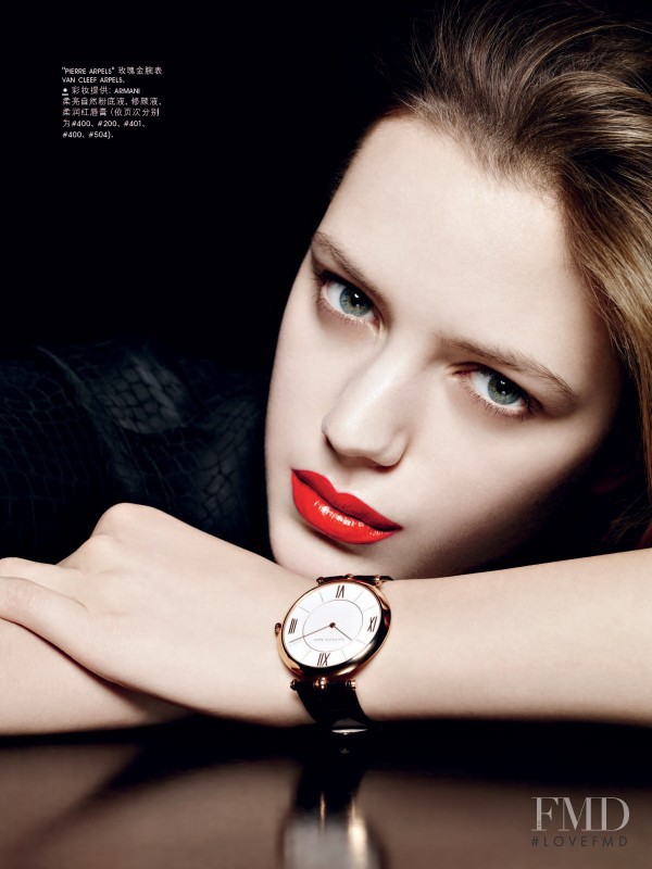 Esther Heesch featured in Red LIps Flawless Skin And Sparkling Beauty Trends, February 2015