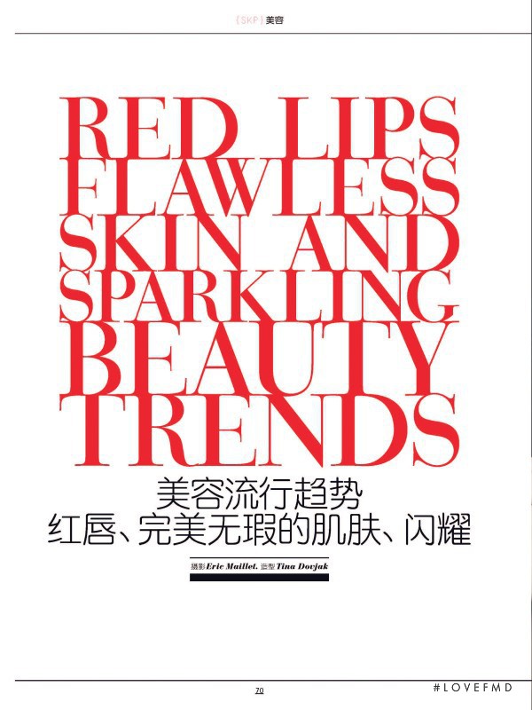 Red LIps Flawless Skin And Sparkling Beauty Trends, February 2015