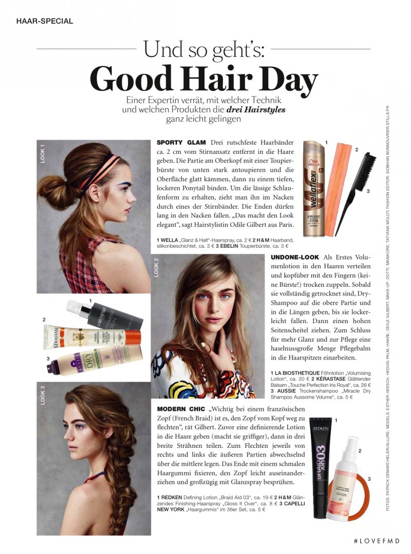 Hedvig Palm featured in Good Hair Day, May 2016