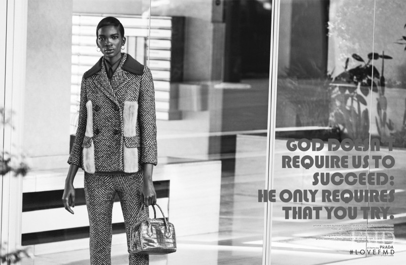 Aamito Stacie Lagum featured in Prada, September 2015