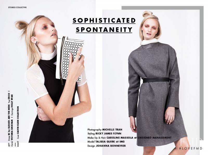 Talisa Quirk featured in Sophisticated Spontaneity, July 2014