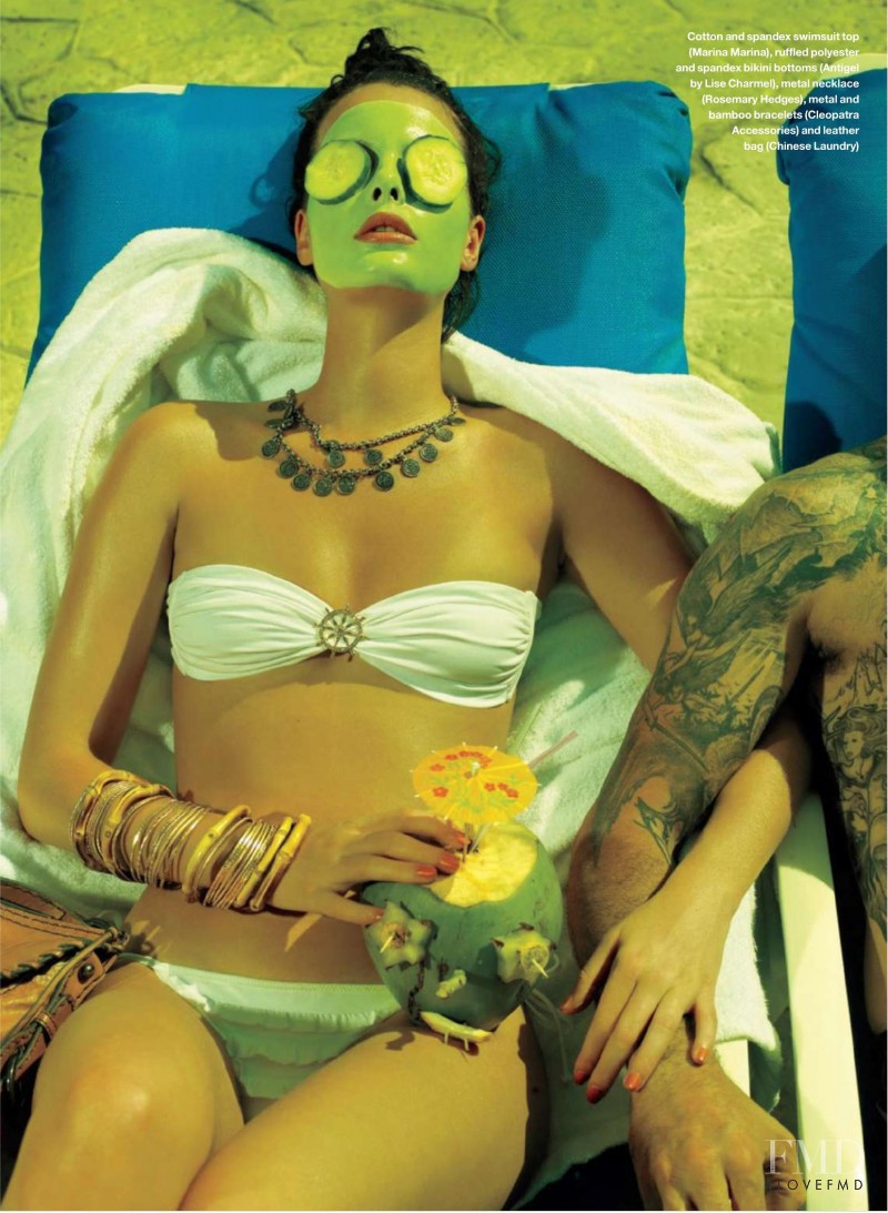Jessiann Gravel Beland featured in All Inclusive Poolside Fun In Bright Swimwear, July 2010