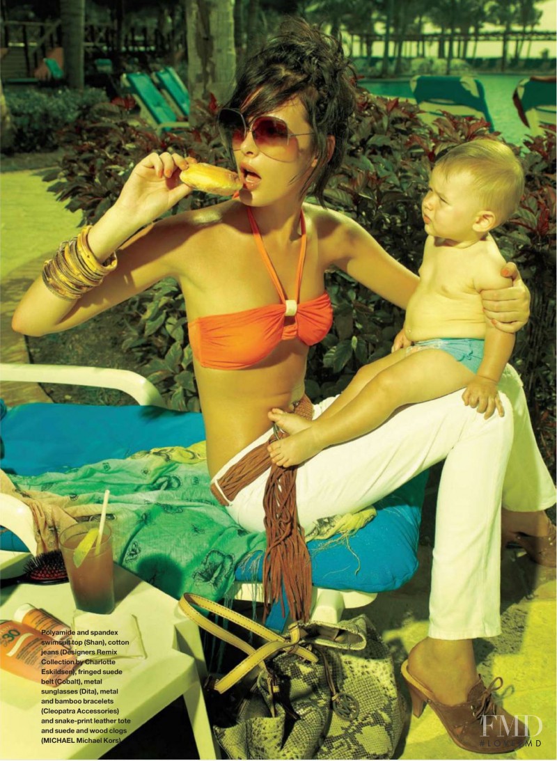 Jessiann Gravel Beland featured in All Inclusive Poolside Fun In Bright Swimwear, July 2010