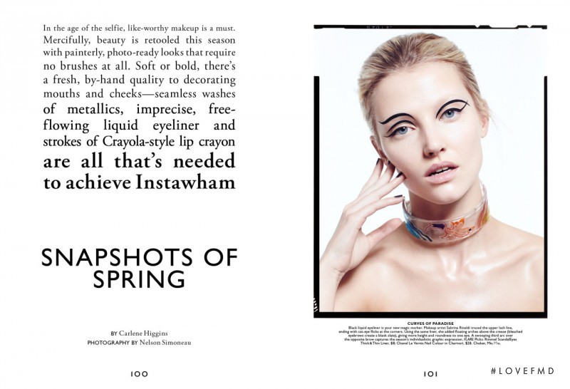 Emily van Raay featured in Snap Shots Of Spring, February 2014