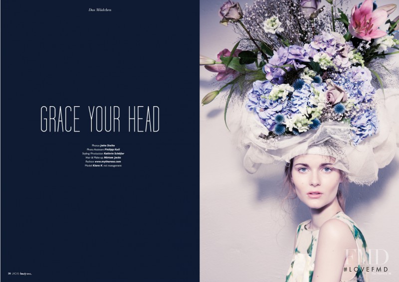 Klara Krukenberg featured in Grace Your Head, December 2013