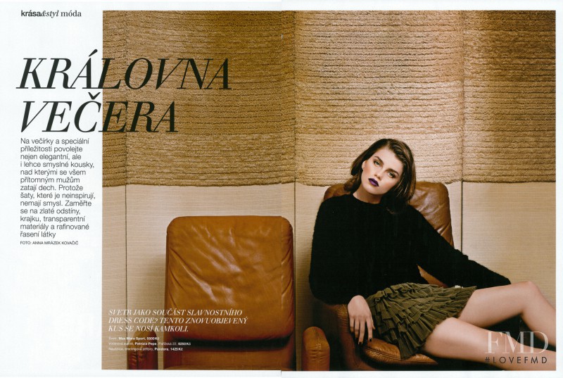 Silvia Keckesova featured in Kralovna Vecera, December 2013