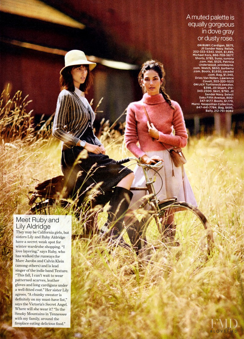 Lily Aldridge featured in Country Weekend, October 2013