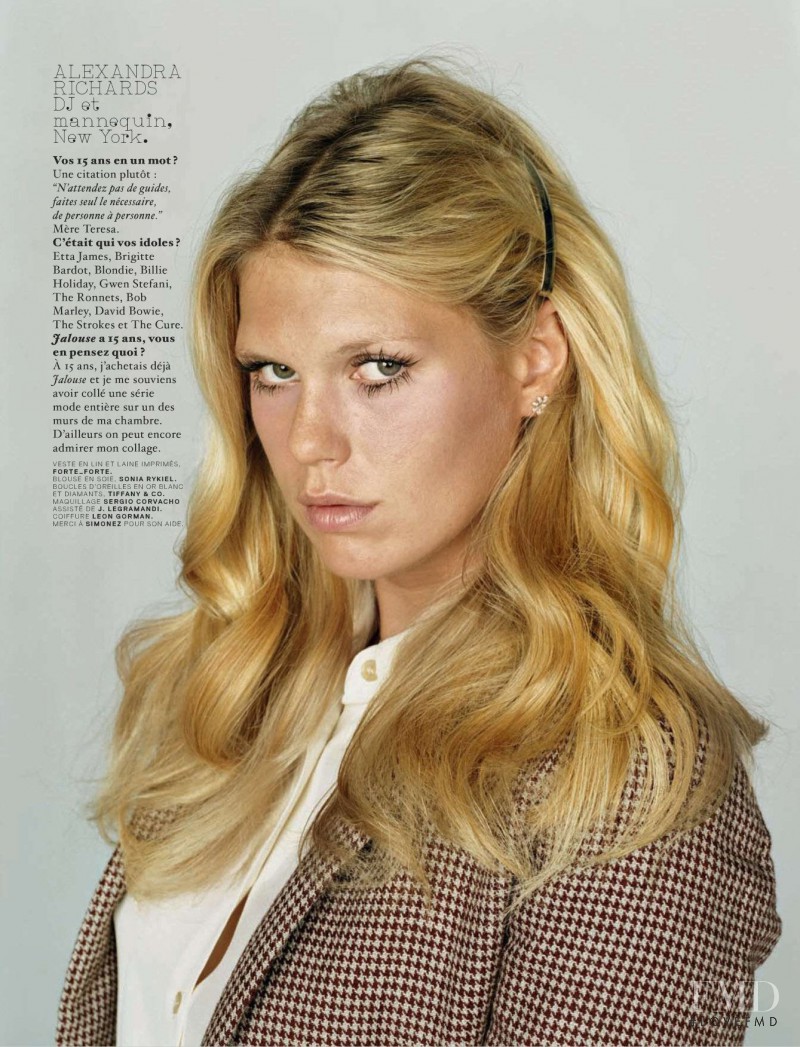 Alexandra Richards featured in Yearbook, October 2012