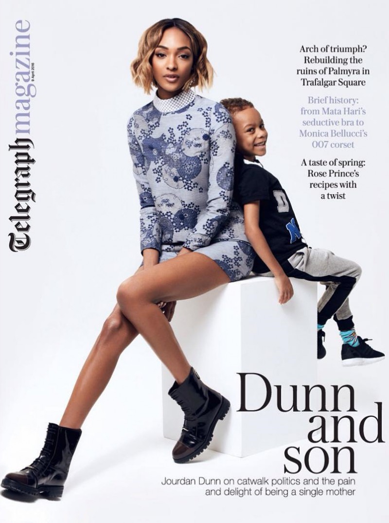 Jourdan Dunn featured in Dunn and son, April 2016