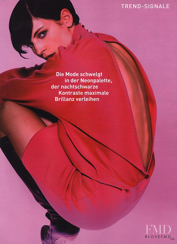 Liberty Ross featured in Trend-Signale, July 2001