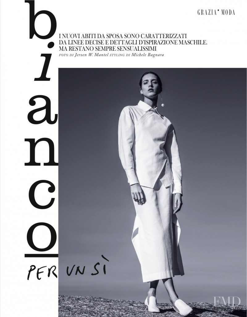 Iris Egbers featured in Bianco Per Un Si, May 2016