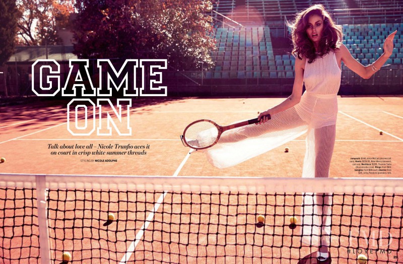 Nicole Trunfio featured in Game On, January 2015