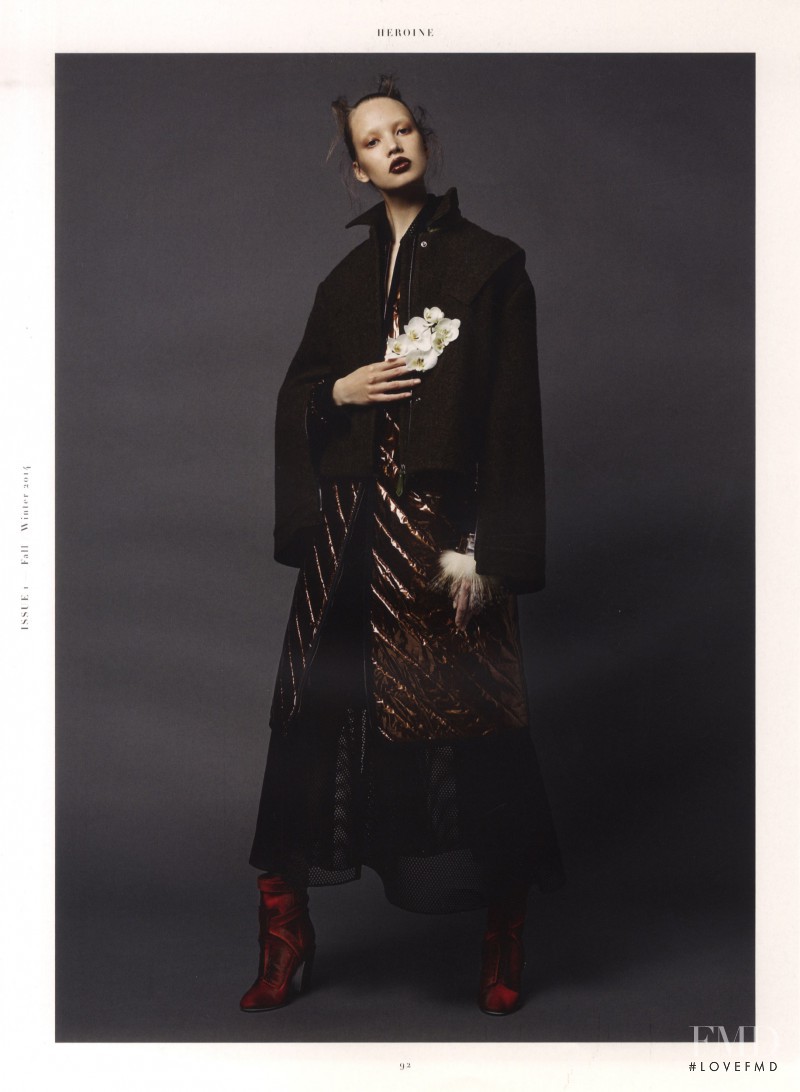 Kid Plotnikova featured in Fendi, September 2014