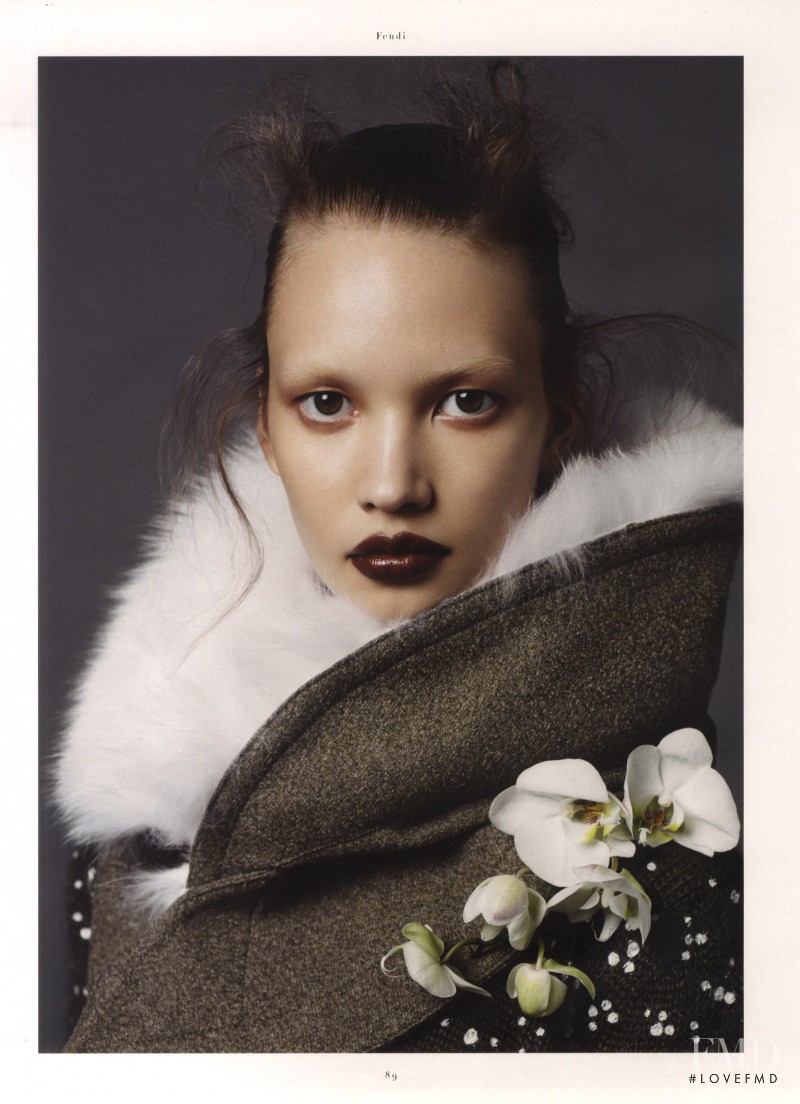 Kid Plotnikova featured in Fendi, September 2014