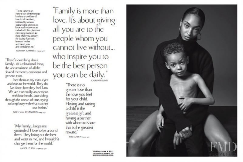 Jourdan Dunn featured in Love: It\'s All About Familly, June 2016
