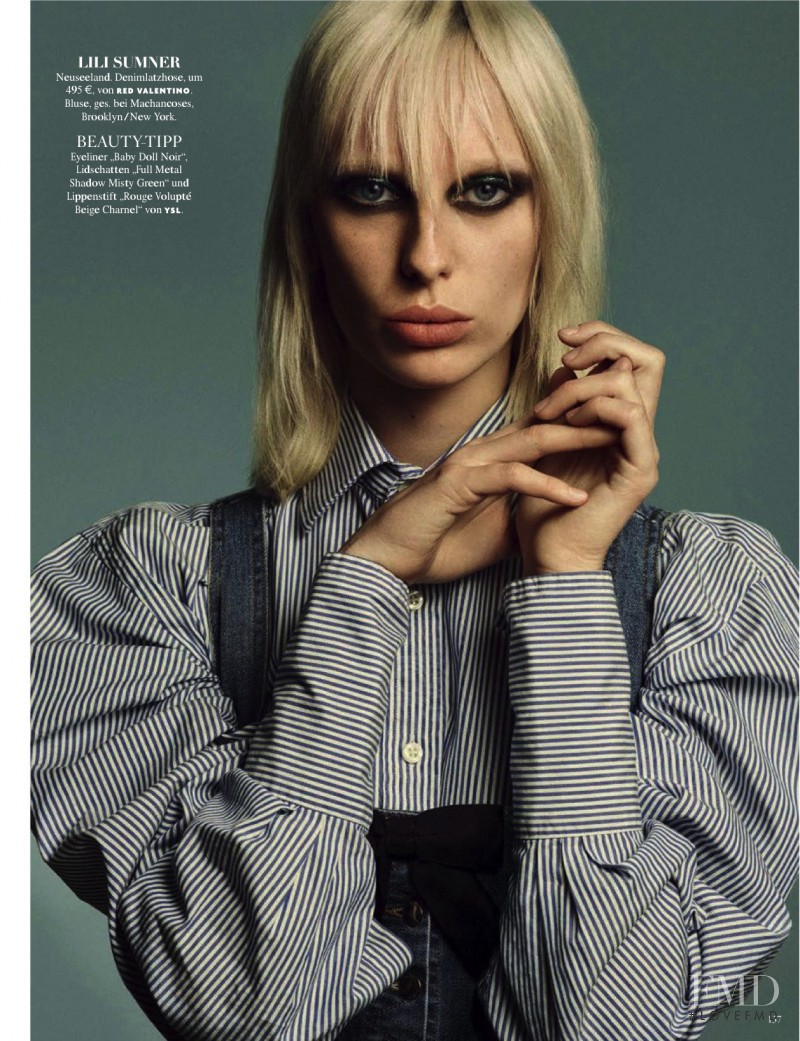 Lili Sumner featured in Jeans: New Faces In New Denim, June 2016