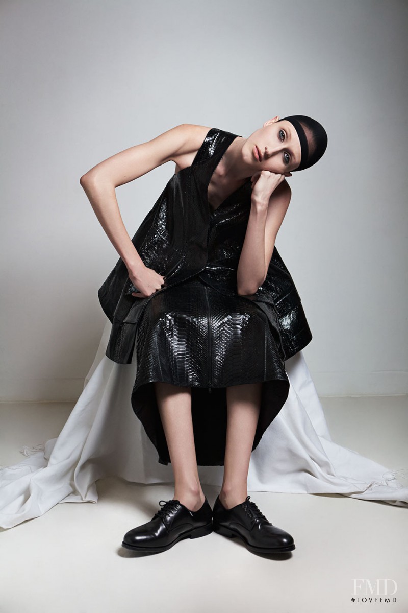 Anna Cleveland featured in Azzedine Alaia, February 2015