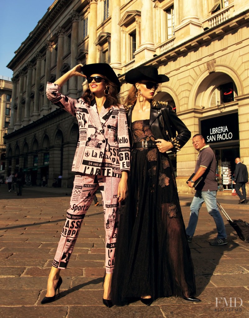 Dasha Khlynova featured in Moschino Turns Thirty, December 2013