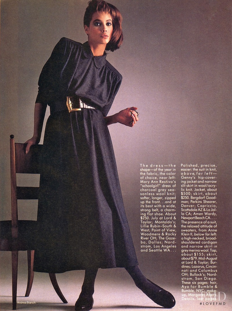 Christy Turlington featured in Very Welcome Additions..., June 1986