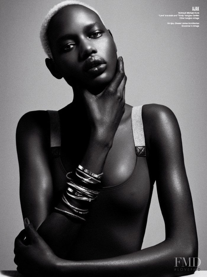 Ajak Deng featured in New Vision New Faces New Fashion, January 2011