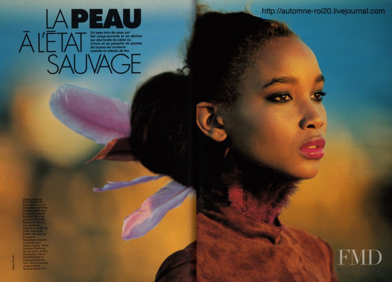 Beverly Peele featured in La peau a l\'etat sauvage, March 1991