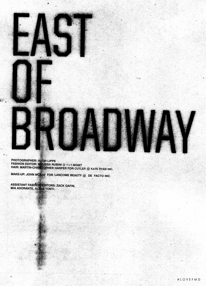 East of Broadway, September 2010