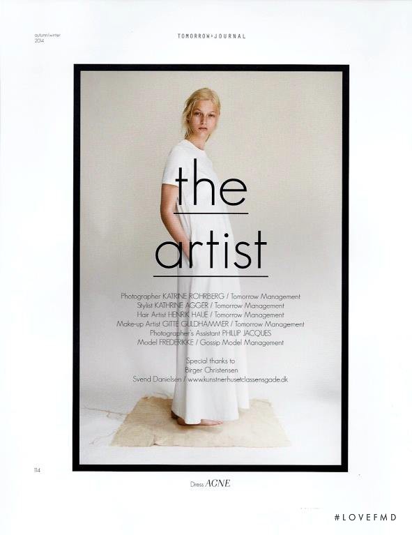 Frederikke Olesen featured in The Artist, September 2014