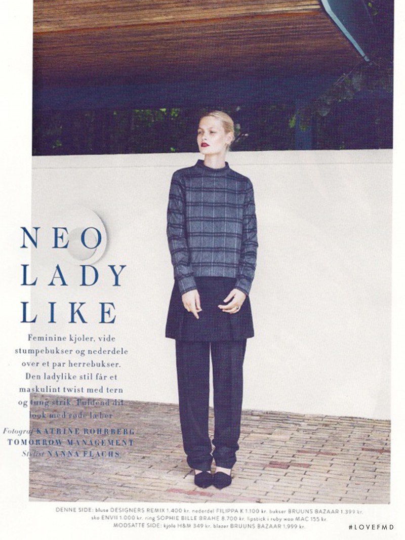 Frederikke Olesen featured in Neo Lady Like, August 2014