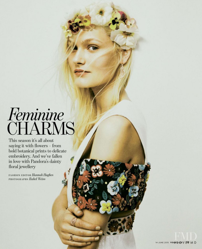 Frederikke Olesen featured in Feminine charms, June 2015