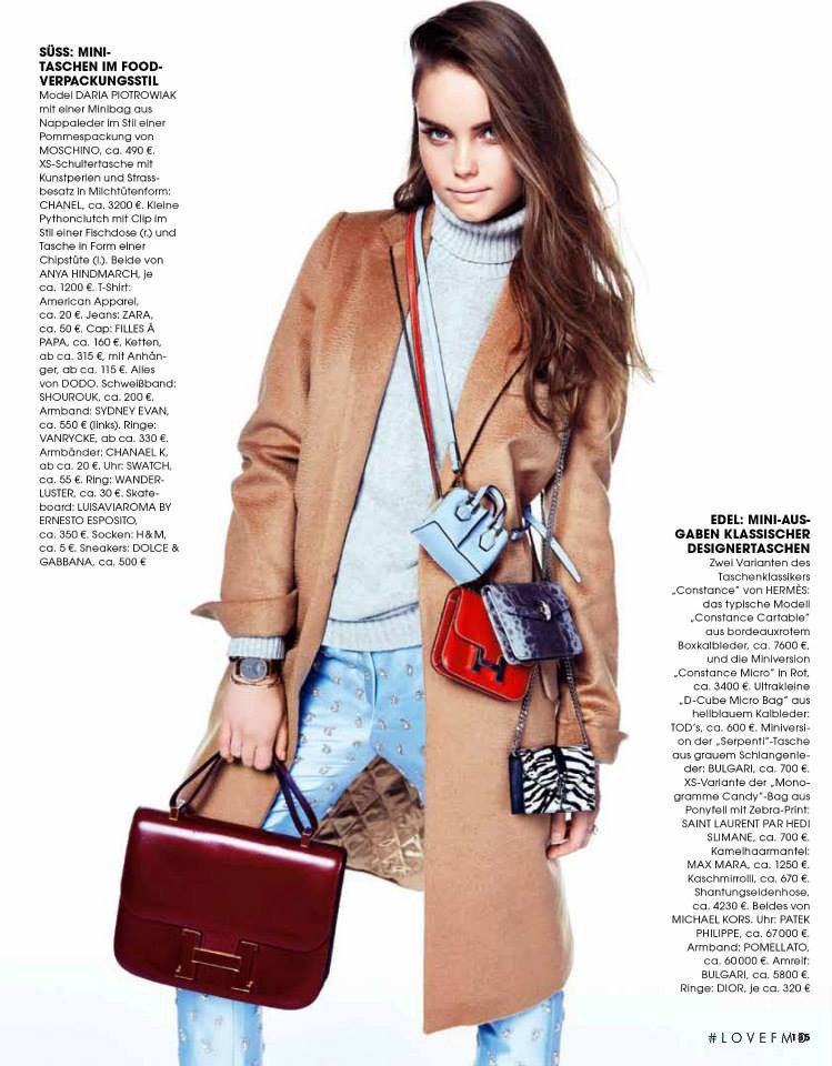 Daria Piotrowiak featured in We Love Bags, October 2014