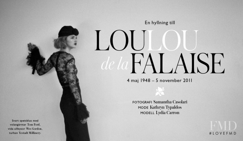 Lydia Carron featured in LouLou De La Falaise, January 2012