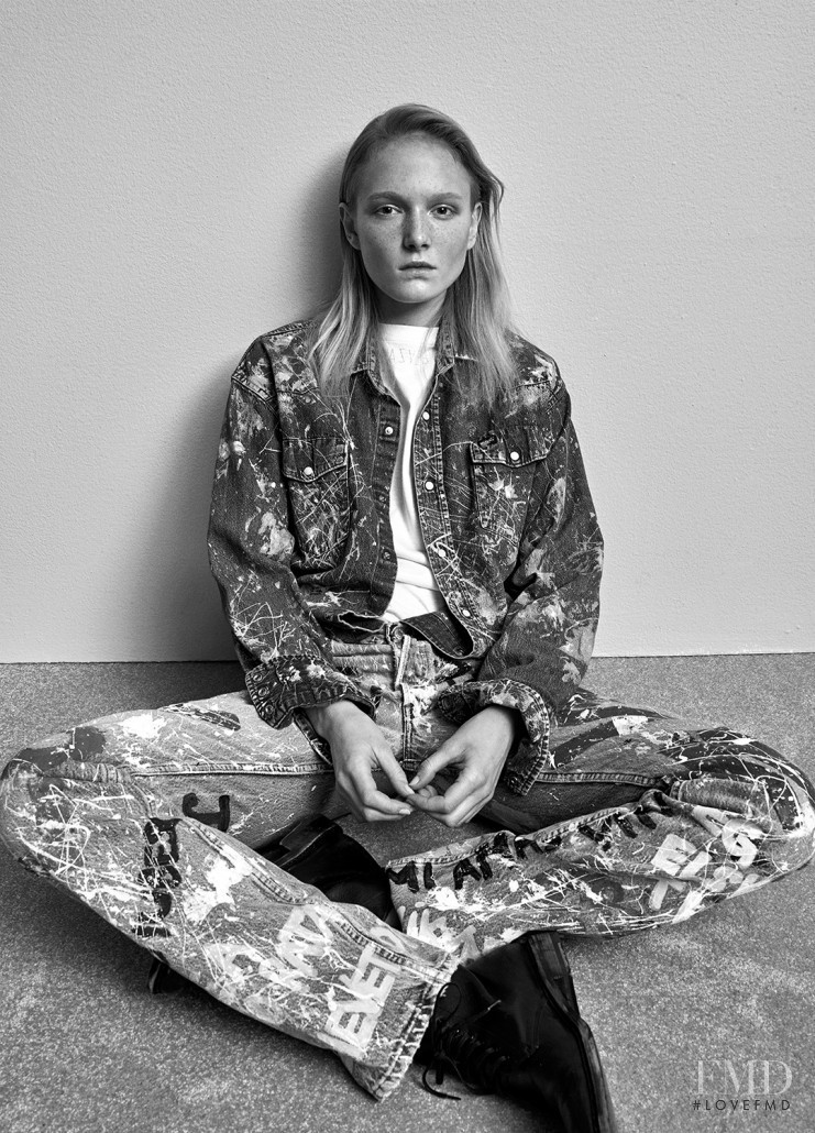 Maja Salamon featured in Denim, April 2016