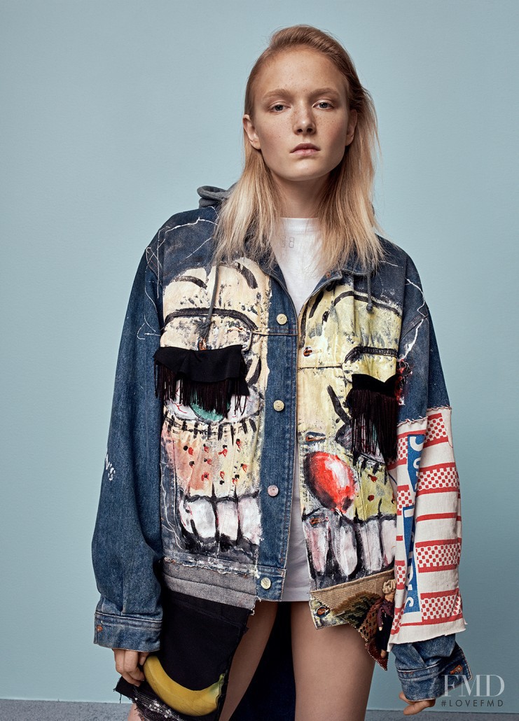 Maja Salamon featured in Denim, April 2016