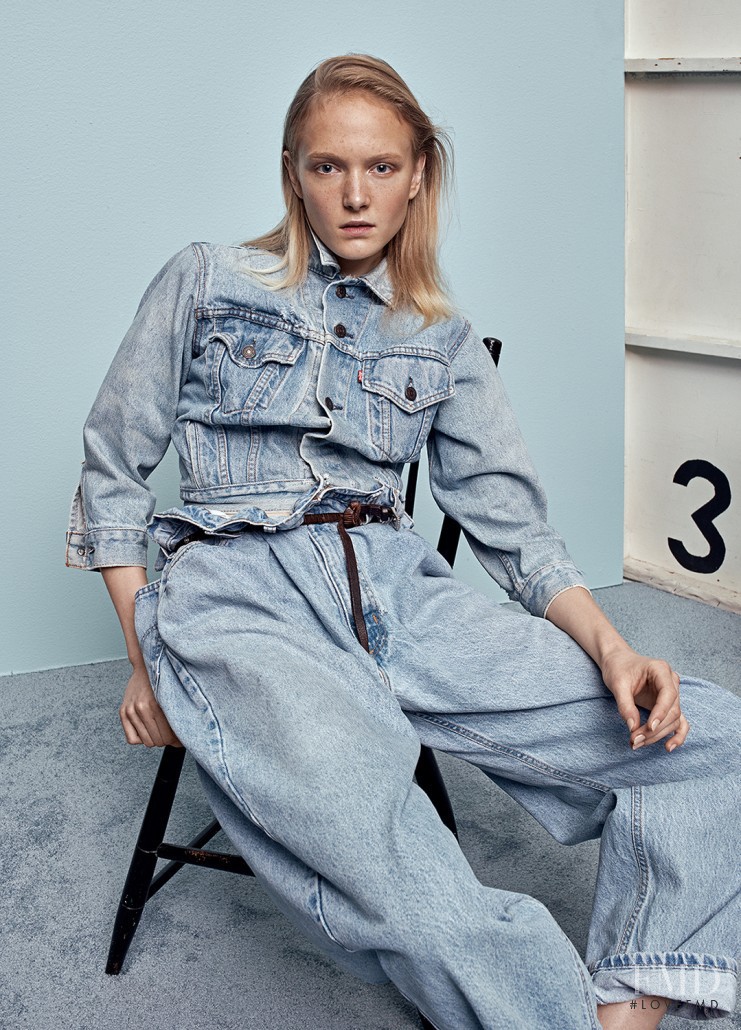 Maja Salamon featured in Denim, April 2016