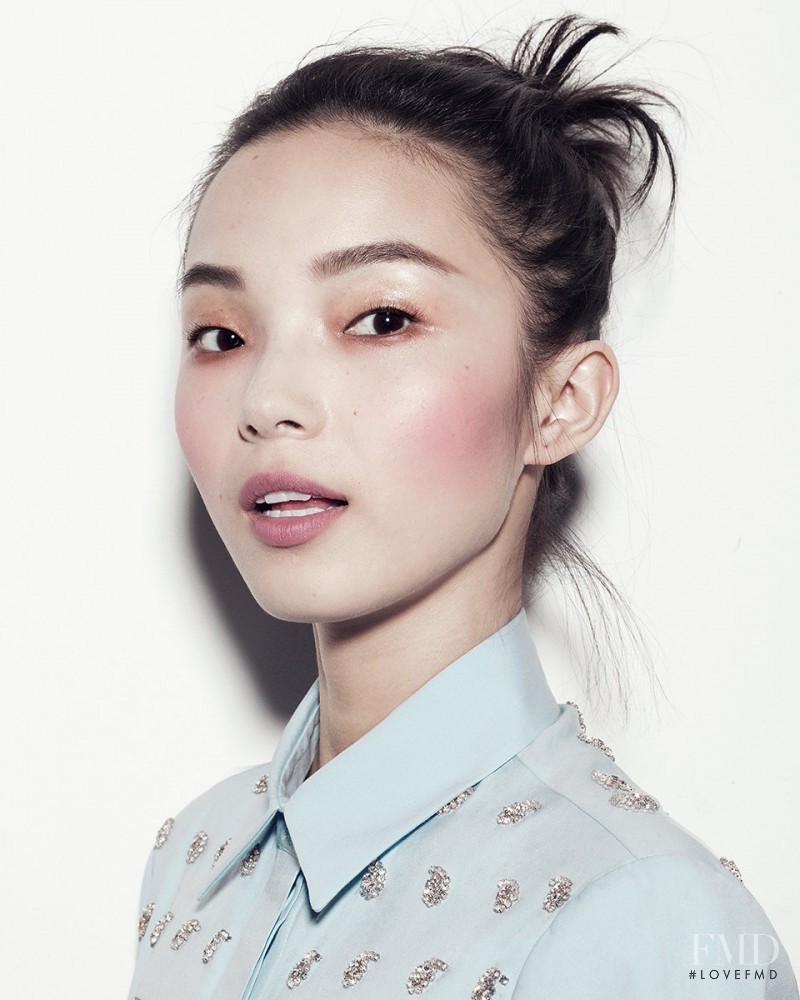 Xiao Wen Ju featured in Gucci Westman’s 5 Fresh Takes on Summer Beauty: From Bright Blush to Liquid Metal Eyes, July 2016