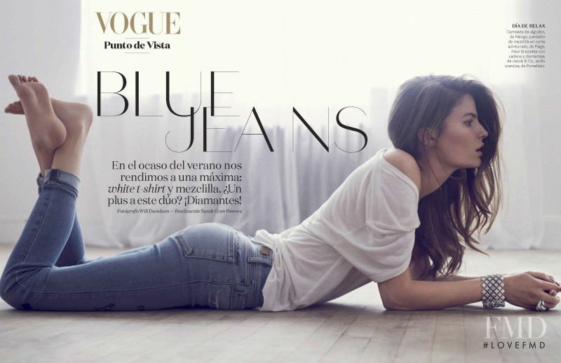 Cameron Russell featured in Blue Jeans, August 2016