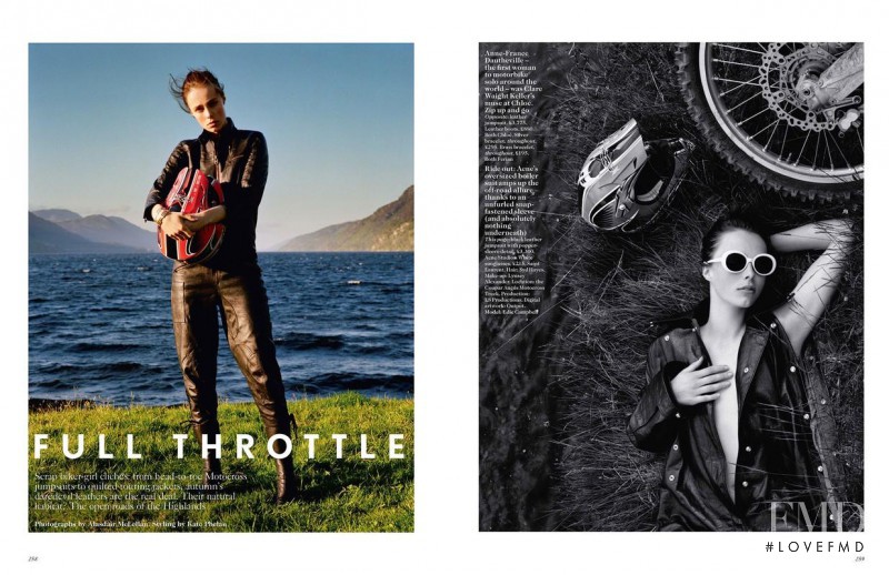 Edie Campbell featured in Full Throttle, September 2016