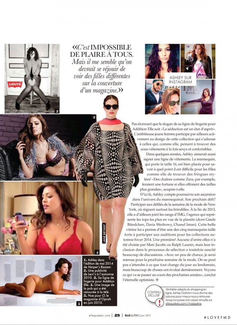 Ashley Graham featured in Femme Fatale, June 2014