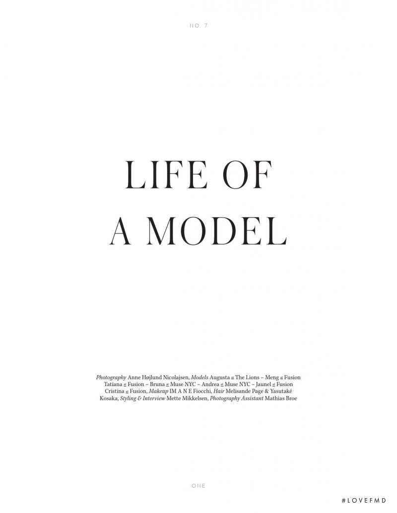 Life Of A Model, December 2014