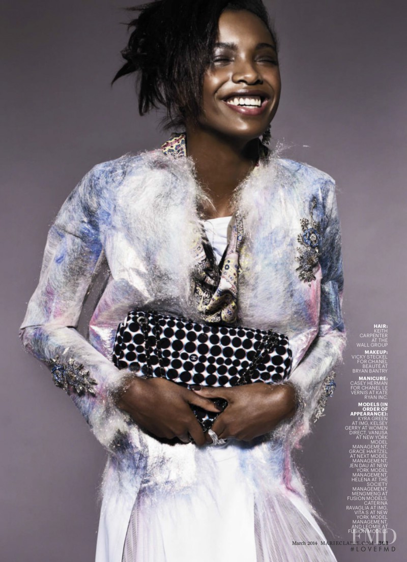 Leomie Anderson featured in Suit Yourself, March 2014