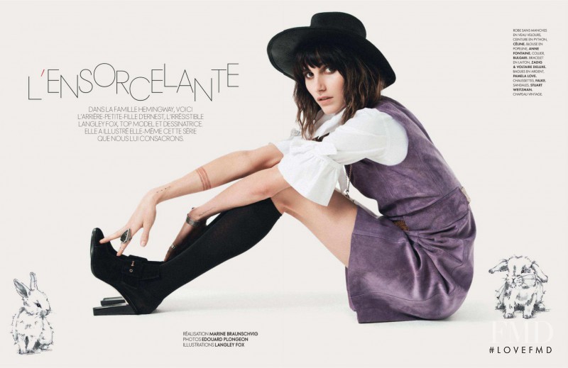 Langley Fox Hemingway featured in L\'ensorcelante, February 2014