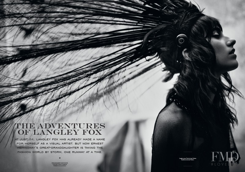 Langley Fox Hemingway featured in The Adventures Of Langley Fox, February 2014