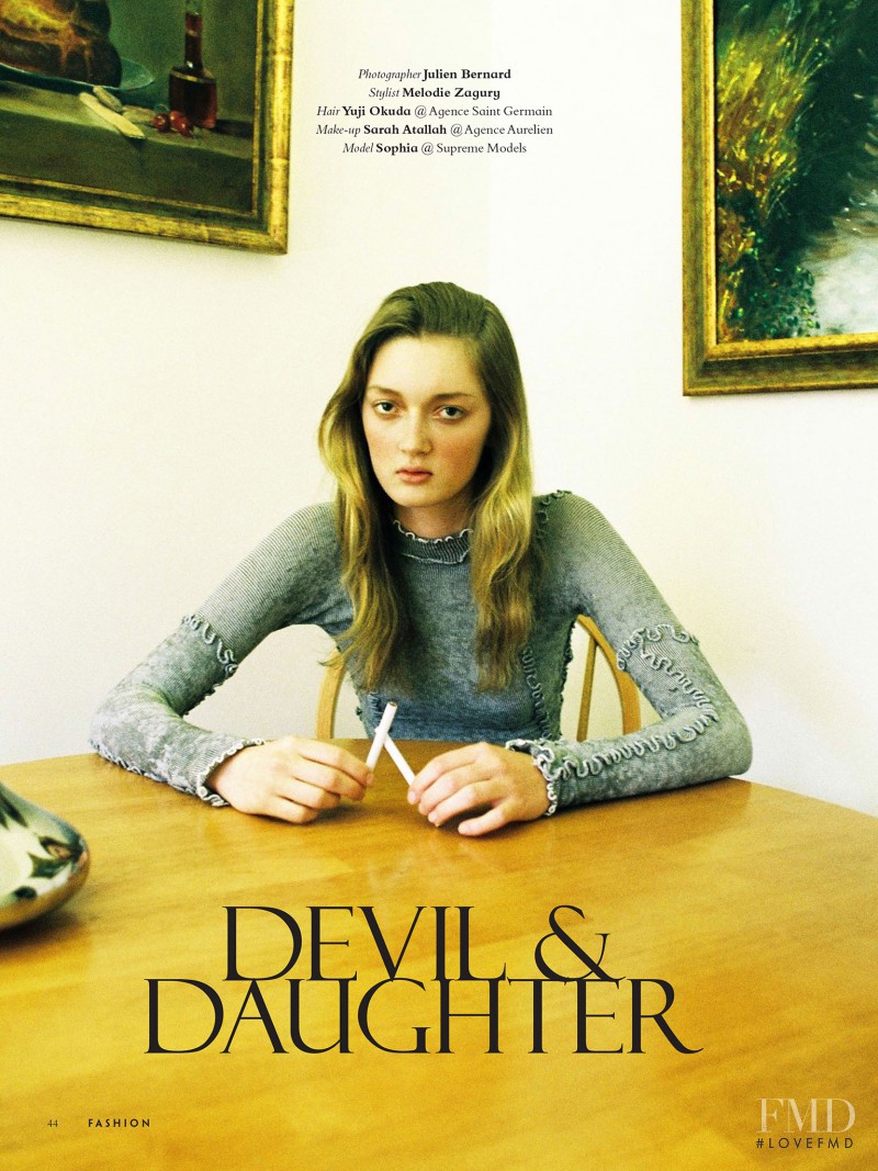 Sophia Linnewedel featured in Devil & Daughter, December 2015