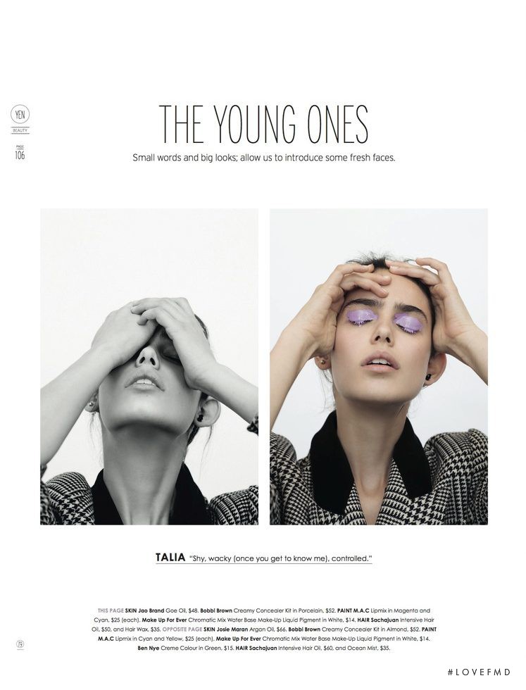 Talia Berman featured in The Young Ones, October 2015