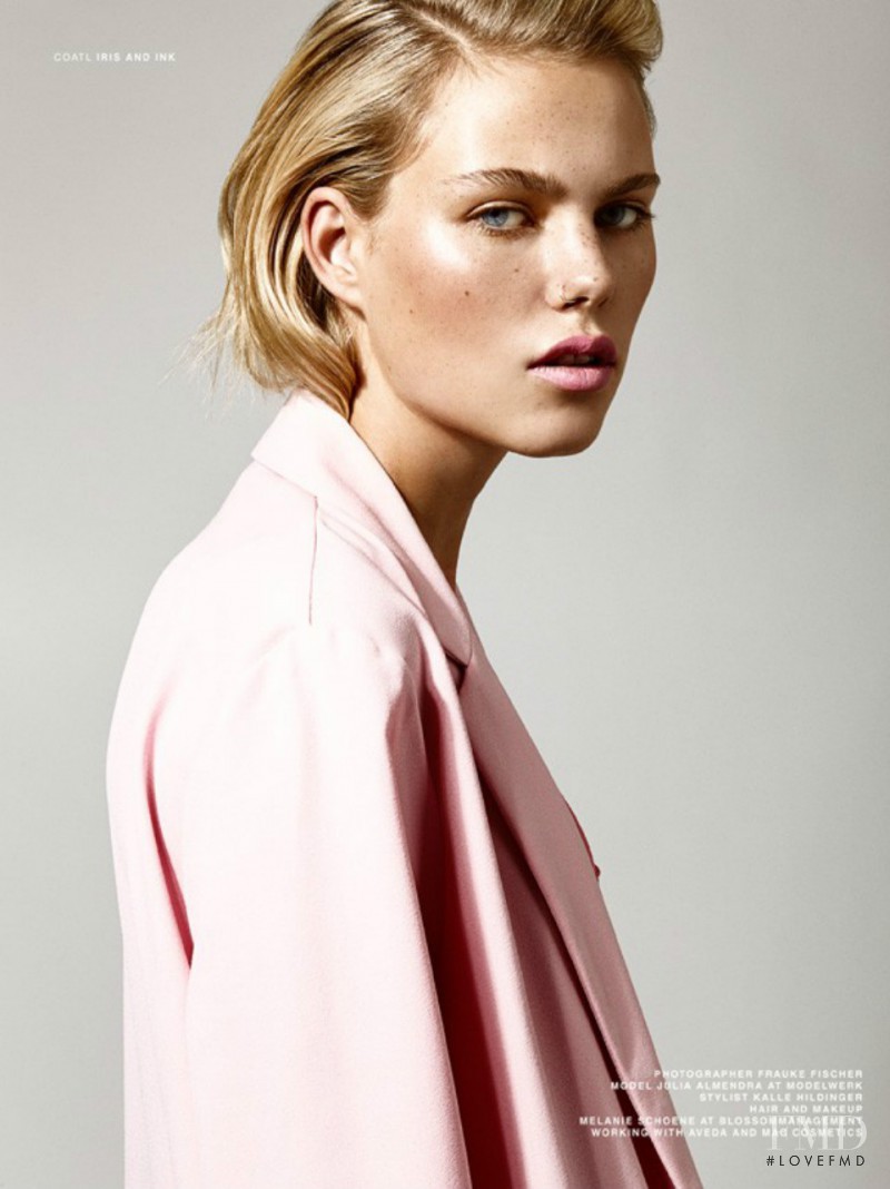Julia Almendra featured in Pink, July 2015