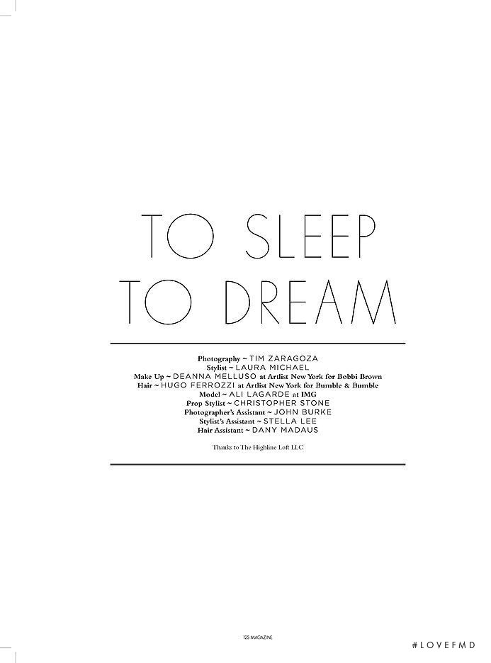 To Sleep, To Dream, December 2011