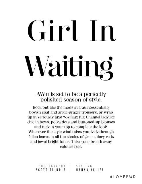 Girl In the Waiting, December 2011