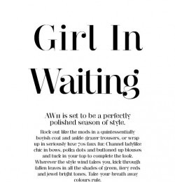 Girl In the Waiting